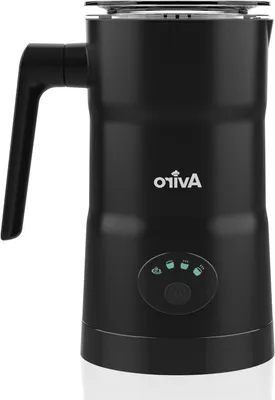 Obrázek produktu pro Elektrický pěnovač na mléko – pěnovač na mléko – pro přípravu kávových specialit – 4 funkce v 1 – objem 350 ml – černá barva