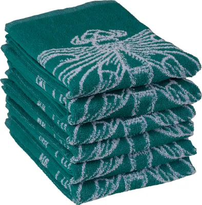 Produktbild von DoubleDry Küchentücher Baumwolle - 50x50cm - Frotteetücher -   - Hochwertige Küchenhandtücher - Smaragdlibel, Grünblau