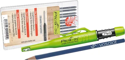 Produktbild von Pica Dry Tieflochmarker Set - Druckbleistift mit automatischem Minenvorschub und 10 Ersatzminen Härte H