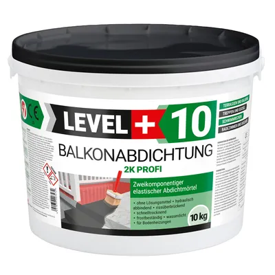 Produktbild von Balkonabdichtung 2K, 10 kg, Terrasse, Balkone, Keller, Dusche, Bad, Schwimmbäd, Dichtschlämme, Abdichtung RM10