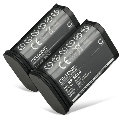 Image de CELLONIC 2x Batterie pour Appareil photo Compatible avec Leica Q3, Q2, BP-SCL6 - (2600mAh, 7.2V)