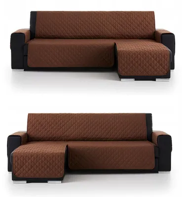 Produktbild von Belmarti Ecksofa Überwurf 240 cm braun gesteppt