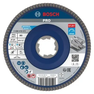Imagen del producto de Disco de lija para amoladora angular PRO X571, sistema X-Lock, recto, 125 mm, grano K80