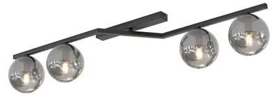 Zdjęcie produktu dla Lampa wisząca NATON czarna 4xE14x15W metal wym:20x100x32cm IP20 Emibig
