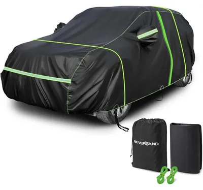 Produktbild von Autoabdeckung Vollgarage SUV XL 510x200x180cm Grün/Schwarz PEVA wasserdicht Reißverschluss Reflexionsstreifen