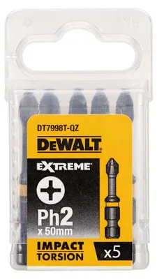 Image de DEWALT Torsion Bit schlagf. Ph2 50mm 5Stk