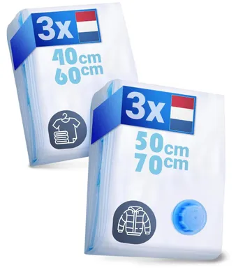 Produktbild von Vakuumbeutel für Kleidung – 2er-Set – 40 x 60 cm und 50 x 70 cm – Kompressionsbeutel