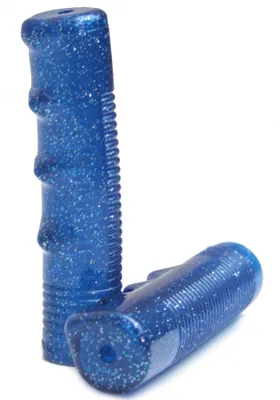 Immagine prodotto di Maniglia glitterata in gomma blu come anni 60-70