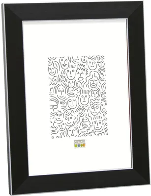 Produktbild von Deknudt S41VK2 Kunststoffrahmen schwarz silber 21x29,7 cm DIN A4