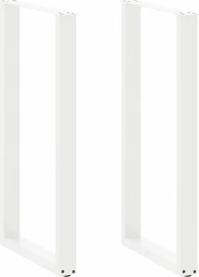 Obrázek produktu pro Nohy barového stolu ve tvaru U, 2 ks, bílé, 60 x (110-111) cm, ocel