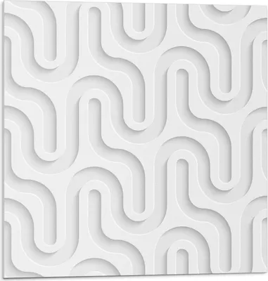 Immagine prodotto di Onde a strati 3D - Piastrelle autoadesive - Piastrelle da parete - Pannelli da parete - Piastrelle autoadesive per il bagno - Piastrelle autoadesive per la cucina - Carte da parati autoadesive - Decorazioni da parete - 4 Unità 50 x 50 cm