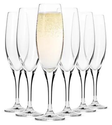 Produktbild von KROSNO Venezia NEW Champagner- und Proseccogläser, 6er-Set, 210 ml