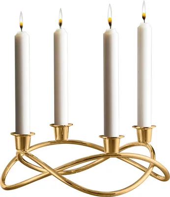 Produktbild von Georg Jensen - SEASON Kerzenständer, vergoldet