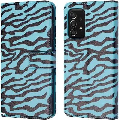 Image de imoshion Bibliothèque design pour le Samsung Galaxy A52(s) (5G/4G) - Noir rayures bleues