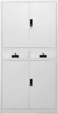 Produktbild von vidaXL Büroschrank Hellgrau 90x40x180 cm Stahl