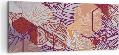 Produktbild von Bild auf Leinwand - Leinwandbild - Blatt Pflanze Blume - 120x50cm - Wand Bild - Wanddeko - Leinwanddruck - Bilder - Kunstdruck - Wanddekoration - Leinwand bilder - Wandkunst - AB120x50-3865