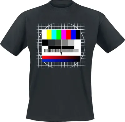 Produktbild von Funshirt T-Shirt Herren Testbild schwarz Funartikel, Sprüche 100% Baumwolle 4XL