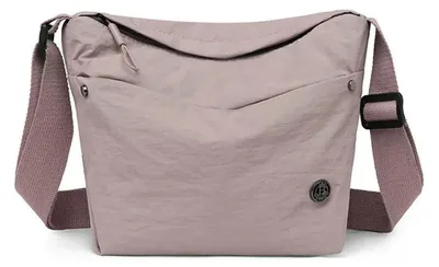 Productafbeelding van Nylon Crossbody Bag - Lichtgewicht met verstelbare schouderriem - Paars