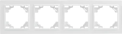 Produktbild von 4-fach Kunststoff Rahmen horizontal QUADRA weiß