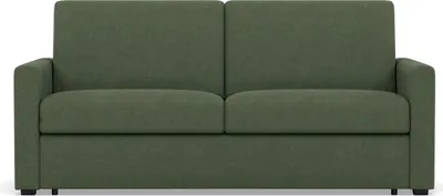 Image de Best Mobilier Julia - canapé 3 places convertible express couchage quotidien 140 cm matelas 18 cm en tissu , Vert