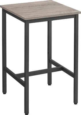 A studio shot of a bar table.