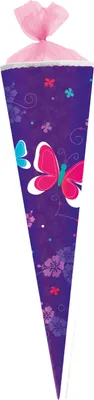 Produktbild von Herlitz Schultüte / Zuckertüte / 85cm / eckig / "Schmetterlinge"