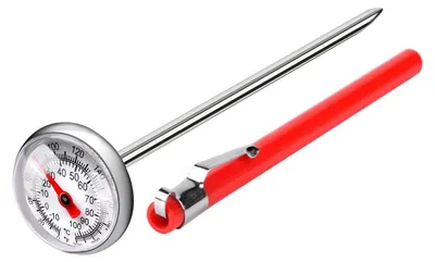 Milch-Kaffee-Thermometer, Edelstahlsonde, -10 bis 110 °C, LCD