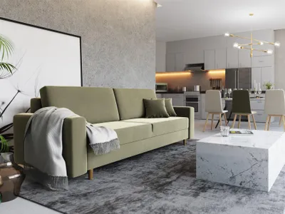 Produktbild von Sofa 3-Sitzer BELLA mit Schlaffunktion Creme