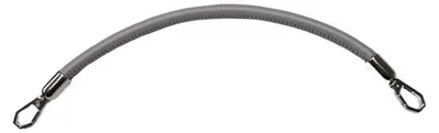 Productafbeelding van Lederen handgrepen met karabijnhaak - 2 stuks, 40 cm. Reservehandgrepen voor handtassen en schoudertassen - Grijs
