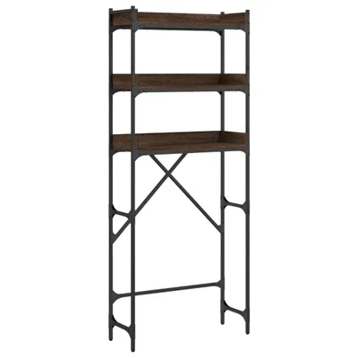Zdjęcie produktu dla vidaXL Brązowa dębowa półka na pralkę 67x25x163 cm