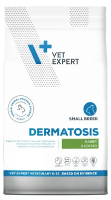 Zdjęcie produktu dla Vet Expert Dermatosis Small Bread 8kg Sucha Karma Weterynaryjna z Królikiem Dla Psów Małych Ras z Wrażliwą Skórą