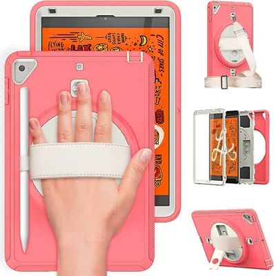 Obrázok produktu pre Puzdro pre iPad Mini 4/5 7,9" so stojanom a ramenným popruhom Ružové