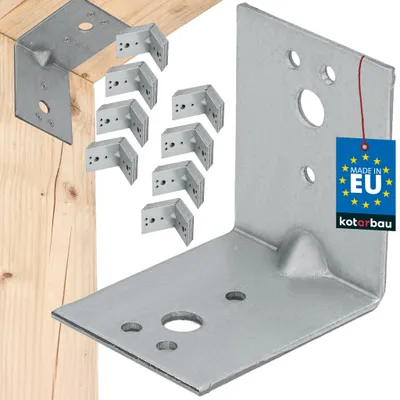 Produktbild von KOTARBAU® 100er Set Winkelverbinder Regalwinkel 50x50x40mm Schwerlastwinkel Anschlagwinkel Verstärkter Metallwinkel Bauverbinder Verzinkter Stahl