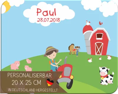 Produktbild von Kinder Frühstücksbrettchen  Bauernhof  , Brettchen Kunststoff, 20x25 cm