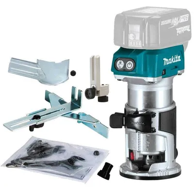 Image de Affleureuse sans fil 18V MAKITA DRT50ZX4  avec accessoires