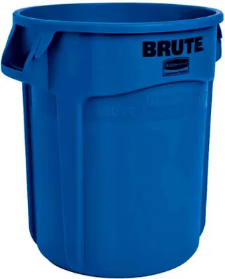 Produktbild von Rubbermaid Brute runde Mehrzwecktonne mit Belüftungskanälen | 75,7 Liter, HxØ 58,1x49,5cm | aus widerstandsfähigem Kunststoff (PE) | Blau