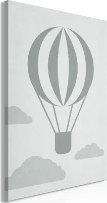 Produktbild von Vliesstoff Leinwandbild - Balloon Travel (1 Part) Vertical 80x120 cm Für Kinder e-A-0128-b-a