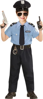 Produktbild von Polizei Kostüm Kinder / Polizist Jungen # Gr. 104