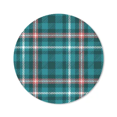 Produktbild von MuchoWow® Mauspad Mousepad Kariert - Tartan - Muster - blau - rosa 20x20 cm - Mousepads - Maus Mat - Pad - Mausunterlage - Schreibtischmatte