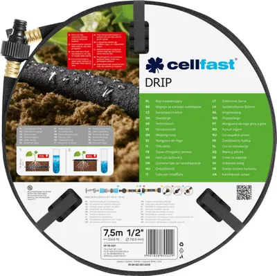 Produktbild von 1/2" x 7,5 m Tropfbewässerungs-Gartenschlauch