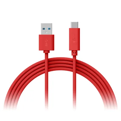 Zdjęcie produktu dla XLayer 214351, 1 m, USB A, USB C, USB 3.2 Gen 1 (3.1 Gen 1), 5 Gbit/s, Czerwony