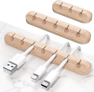Immagine prodotto di Set da 3 fermacavi autoadesivi per la gestione dei cavi USB