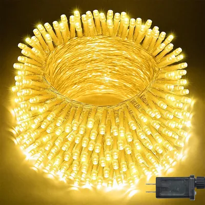 LED-Lichterkette 20 m, 200 warmweiße LEDs, 8 Modi, IP67