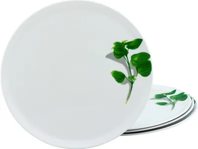 Produktbild von CreaTable, 23435, Kräuter Weiss, Pizzateller 4-tlg, Porzellan