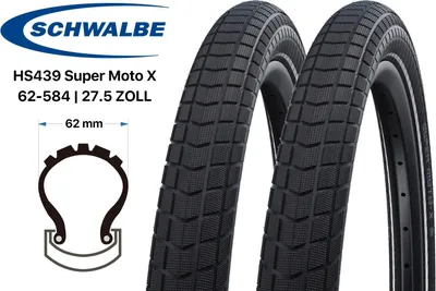 Produktbild von 2 Stück 27.5 Zoll Super Moto X 62-584 Reifen 27.5x2.4 Reflex