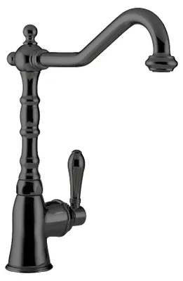 Produktbild von AquaCucina 13765-S Armatur BOHO in SCHWARZ matt mit Schwenkauslauf / Küchenarmatur / Einhebelmischer