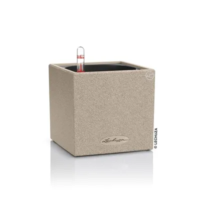 Obrázek produktu pro Lechuza Samozavlažovací květináč Canto Stone průměr 14 cm, písková béžová