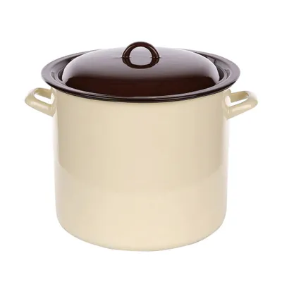 Immagine prodotto di Pentola smaltata SILESIA RYBNIK 14,2 l, pentola di cottura smaltata, pentola per zuppa grande