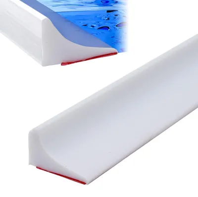 Obrázek produktu pro Silikonová vodotěsná lišta, sprcha, vodotěsná zábrana, sprchový kout bez vaničky, 200 cm, bílá
