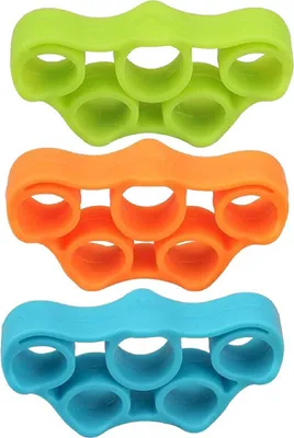 Image de 3 pièces Set Selm Fingertrainer escalade Handtrainer, Hand Grip Trainer Strengthener Finger Stretcher silicone